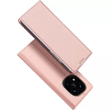 DUX DUCIS Skin Pro Faux Leather Wallet Flip Case for Xiaomi Redmi Note 14 Pro Plus 5G - Rose Gold