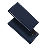 DUX DUCIS Skin Pro Faux Leather Wallet Flip Case for Samsung Galaxy A35 5G - Blue