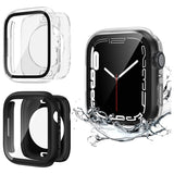 2 X Tough Protective Case Cover for Apple Watch 41mm Series 7 - 1 Clear and 1 Black
