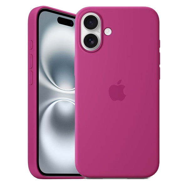Official Apple Silicone Magsafe Rear Case Cover for iPhone 16 Plus - Fuschia