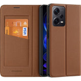 Dux Ducis SKIN X2 Tough Rugged Flip Wallet Case Redmi Note 12 Pro Plus(+) 5G - Brown