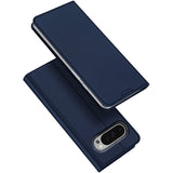 DUX DUCIS Skin Pro Faux Leather Wallet Flip Case for Google Pixel 10 Pro XL - Blue