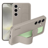 Official Genuine Samsung Standing Grip Case Cover for Samsung Galaxy S24 - Taupe