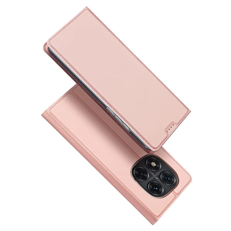 DUX DUCIS Skin Pro Faux Leather Wallet Flip Case for Xiaomi Redmi Note 14 Pro / Poco X7 5G - Rose Gold