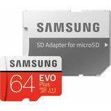 Samsung EVO PLUS MicroSDHC memory card 64GB UHS-I U1 Class 10 20/100MB/s + Adapter for SD