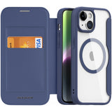DUX DUCIS Skin X Pro MagSafe Flip Wallet Case for Apple iPhone 15 Plus - Blue