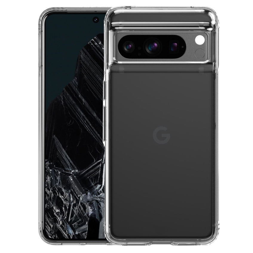 Tech21 EvoClear Tough Rear Case Cover for Google Pixel 8 Pro- Transparent