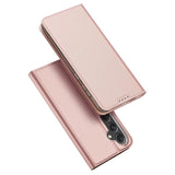 DUX DUCIS Skin Pro Faux Leather Wallet Flip Case for Samsung Galaxy S23 FE - Rose Gold