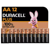 12 Pack Duracell Plus AA Batteries 100 % Extra Life 1.5V ALKALINE EXP 2032
