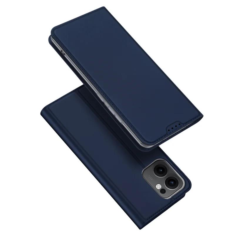 DUX DUCIS Skin Pro Faux Leather Wallet Flip Case for Oppo Reno 13F 4G / 5G - Blue