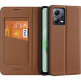 Dux Ducis SKIN X2 Tough Rugged Flip Wallet Case Redmi Note 12 5G / Poco X5 5G - Brown