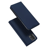 DUX DUCIS Skin Pro Faux Leather Wallet Flip Case for Motorola Moto G72 - Blue