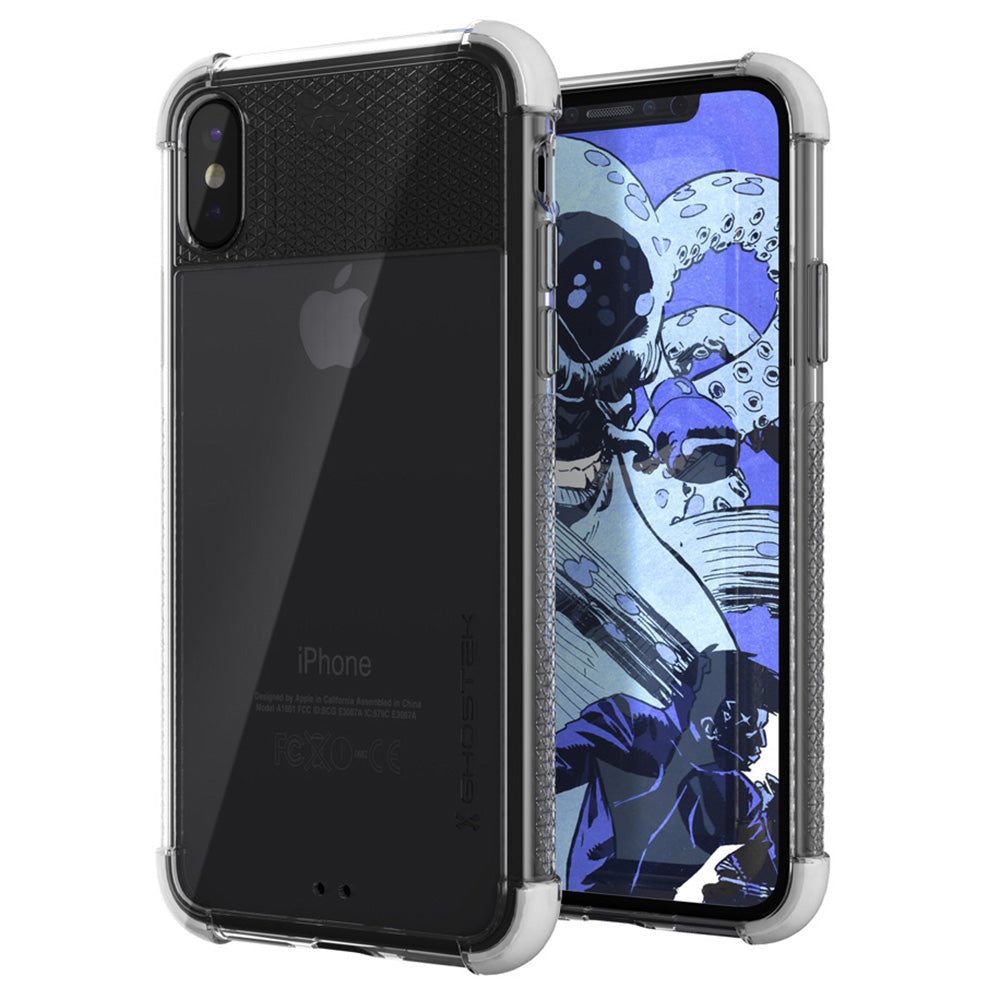 Ghostek COVERT2 Tough Clear Silicone Case Cover for Apple iPhone X / XS - White