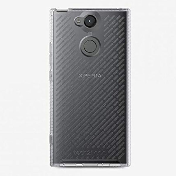Tech21 Evo Shell Slim Flexi Rear Case Cover for Sony Xperia XA2, Clear Transparent