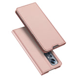 DUX DUCIS Skin Pro Faux Leather Wallet Flip Case for Xiaomi 12 / 12X / 12S - Rose Gold