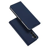 DUX DUCIS Skin Pro Faux Leather Wallet Flip Case for Samsung Galaxy A15 / A15 5G - Blue