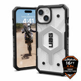 Urban Armor Gear (UAG) Pathfinder MagSafe Tough Case Cover for Apple iPhone 15 - Ice