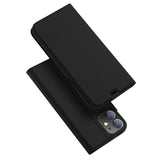 DUX DUCIS Skin Pro Faux Leather Wallet Flip Case for Apple iPhone 12 / 12 Pro - Black