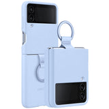 Official Silicone Case Cover with Ring for Samsung Galaxy Z Flip4 5G - Artic Blue