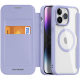 DUX DUCIS Skin X Pro MagSafe Flip Wallet Case for Apple iPhone 15 Pro - Purple