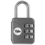2 X Yale Combination Padlock YP1/28/121/1G - Grey