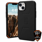 Urban Armor Gear (UAG) Civilian MagSafe Tough Case for Apple iPhone 14 Plus- Black