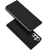 DUX DUCIS Skin Pro Faux Leather Wallet Flip Case for Samsung Galaxy S25 FE - Black