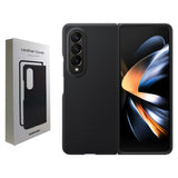 Official Samsung Leather Rear Case Cover for Galaxy Z Fold4 - Black