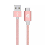Griffin Nylon Braided Charge/Sync USB-A to USB-C Cable 1m/3.2ft long - Rose Gold