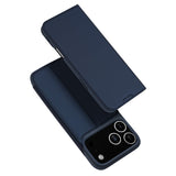 DUX DUCIS Skin Pro Faux Leather Wallet Flip Case for Apple iPhone 17 Pro - Blue
