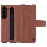 Nillkin Aoge Leather with Pen Holder Case for Samsung Galaxy Z Fold5 5G - Brown