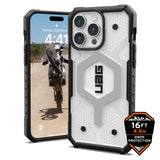 Urban Armor Gear (UAG) Pathfinder MagSafe Tough Case Cover for Apple iPhone 15 Pro Max - Ice