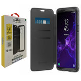 Griffin Survivor Clear Wallet Tough Case for Samsung Galaxy S9+ Plus - Black / Clear
