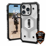 Urban Armor Gear (UAG) Pathfinder MagSafe Tough Case Cover for Apple iPhone 15 Pro- Ice