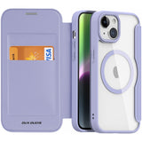 DUX DUCIS Skin X Pro MagSafe Flip Wallet Case for Apple iPhone 15 Plus - Purple