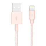 Griffin Nylon Braided Charge/Sync USB-A to Lightning Cable 1m/3.2ft long - Rose Gold