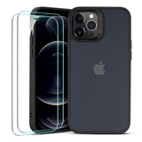 ESR Classic Hybrid Tough Rear Case + 2 Pack Screen Shield for Apple iPhone 12 / 12 Pro - Frosted Black