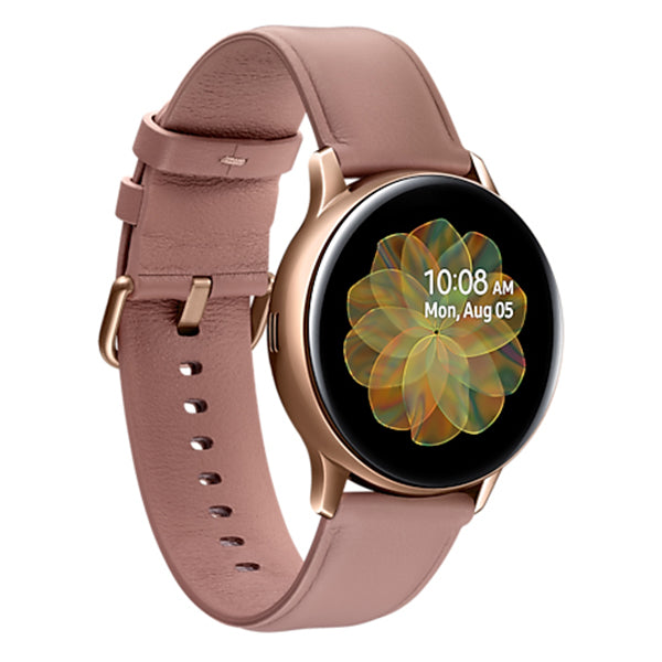 Samsung Galaxy Watch Active 2 Leather Strap & Stainless Steel Case 40mm - Rose Gold