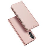 DUX DUCIS Skin Pro Faux Leather Wallet Flip Case for Samsung Galaxy A25 5G - Rose Gold