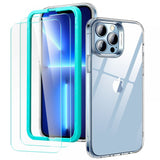 ESR Classic Hybrid Tough Rear Case + 2 Pack Screen Shield for iPhone 13 Pro Max - Clear