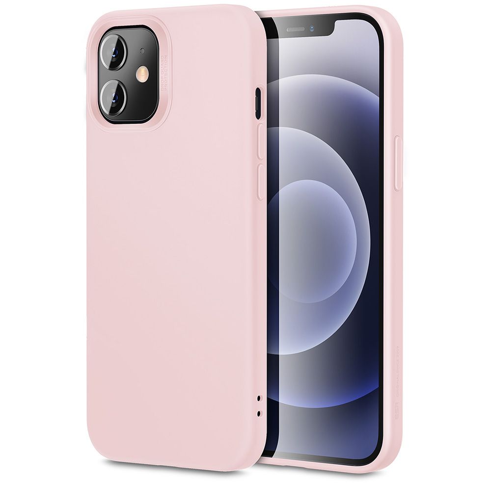 ESR Cloud Liquid Silicone Soft Rear Case Cover for Apple iPhone 12 Mini, Pink Sand