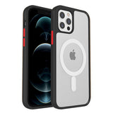 Armoured™ Shield MagSafe Tough Case for Apple iPhone 14 Pro - Black (Red Buttons)