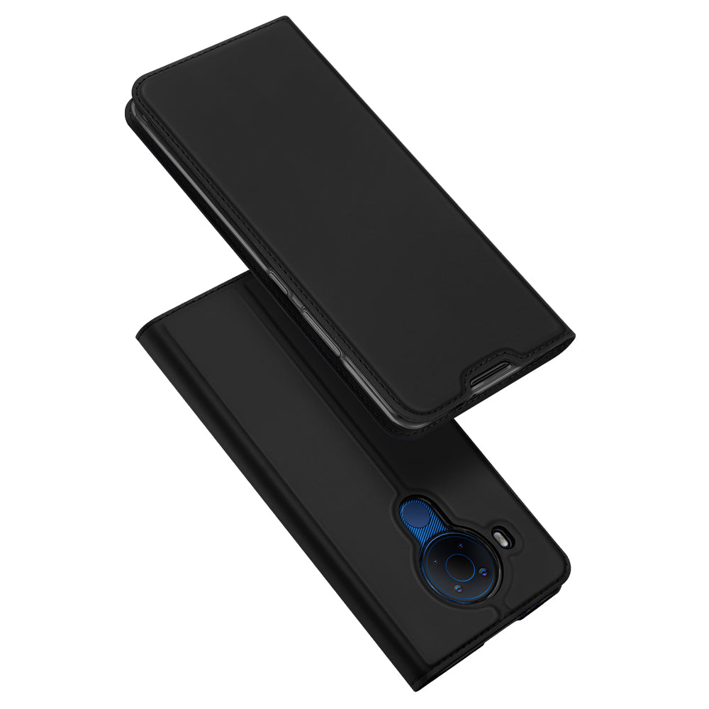 DUX DUCIS Skin Pro Faux Leather Wallet Flip Case for Nokia 5.4 - Black