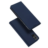 DUX DUCIS Skin Pro Faux Leather Wallet Flip Case for Xiaomi Poco M4 5G - Blue