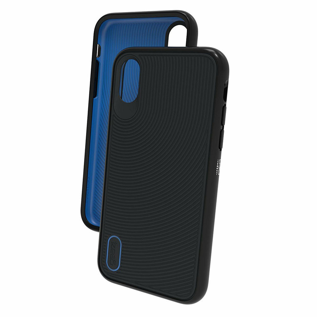 Gear4 Battersea D30 Shockproof Case Cover for Apple iPhone X & XS - Black & Blue