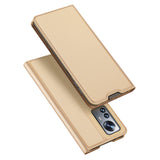 DUX DUCIS Skin Pro Faux Leather Wallet Flip Case for Xiaomi 12S Pro / 12 Pro - Gold