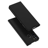 DUX DUCIS Skin Pro Faux Leather Wallet Flip Case for Samsung Galaxy A21 - Black
