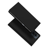DUX DUCIS Skin Pro Faux Leather Wallet Flip Case for Motorola Moto G53 - Black