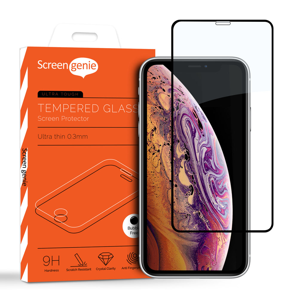 Screen Genie SP-PRO Full Glass Screen Protector for Apple iPhone XS MAX - Black