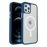 Armoured™ Shield MagSafe Tough Case for Apple iPhone 14 Plus - Blue (Grey Buttons)